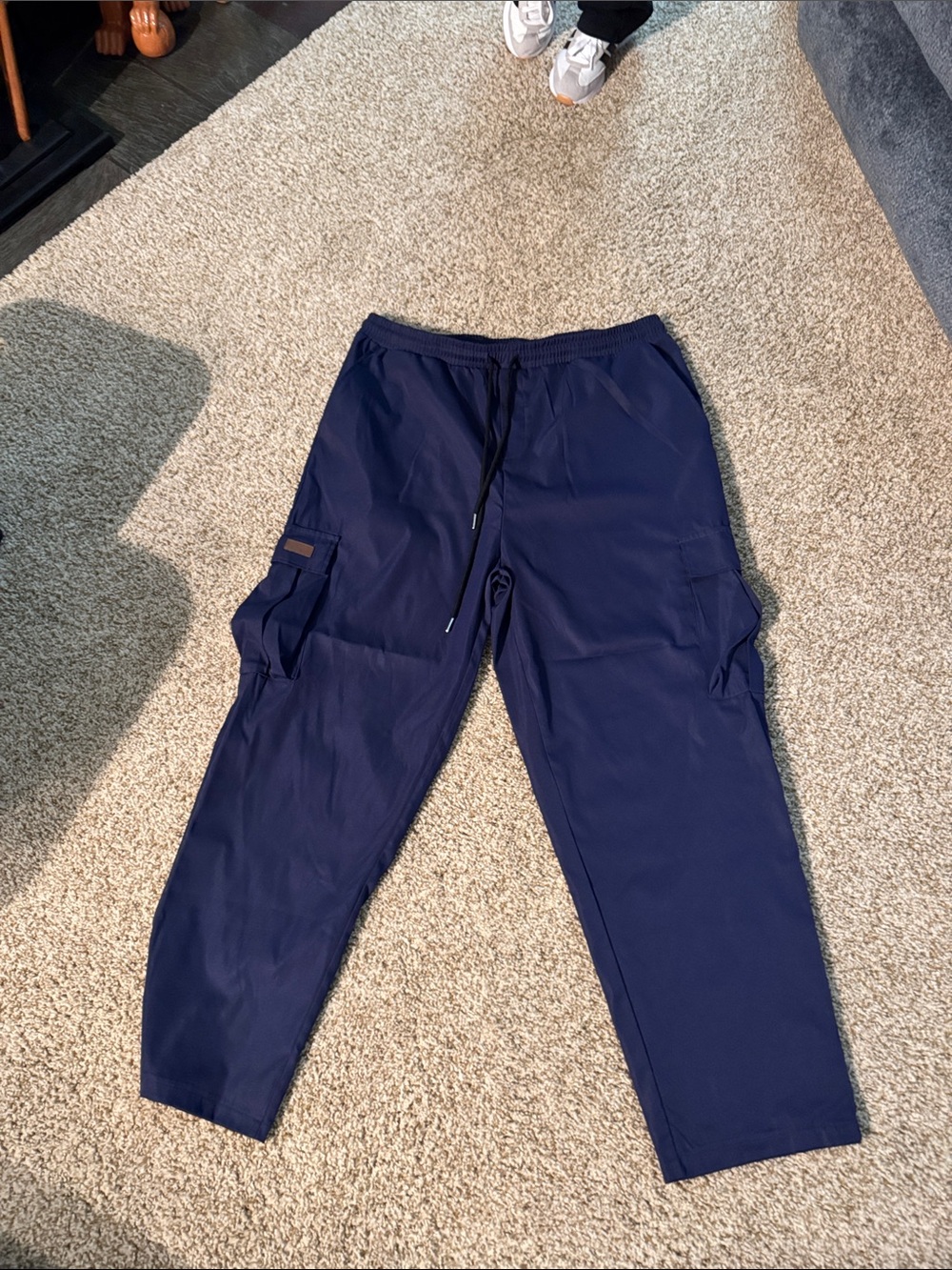 Men's Navy Cargo Jogger Pants - Brand Unspecified